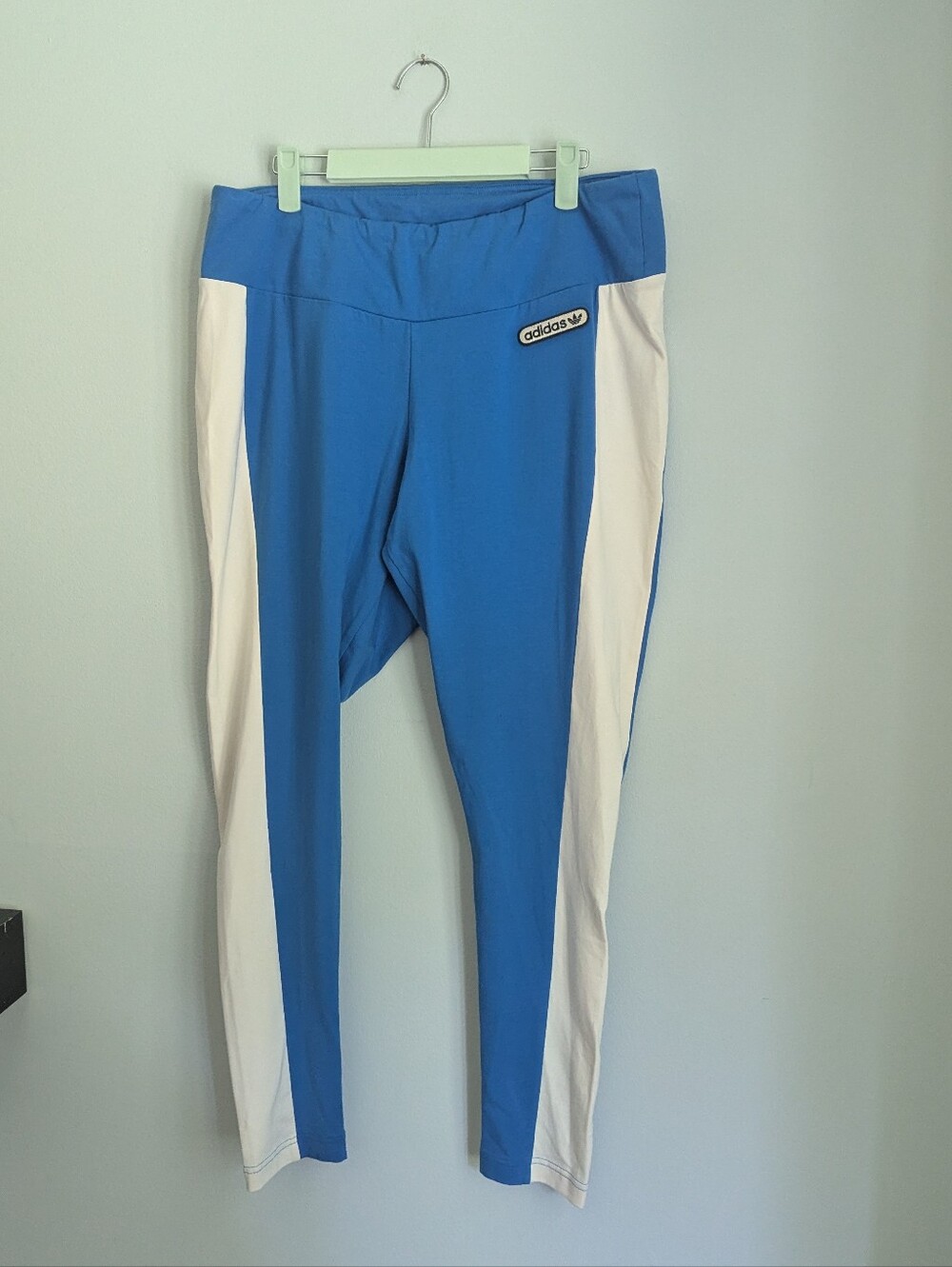 NEW Adidas Originals Women's 2X Retro Luxury Leggings Blue White Athleisure